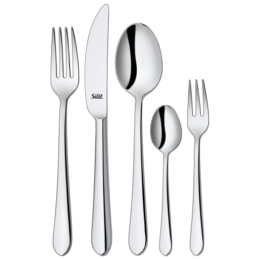 Set tacamuri Silit Midi 6 persoane, 30 bucati, cutit monobloc, otel inoxidabil Crominox 18/10 lustruit, stralucitor, poate fi spalat in masina de spalat vase