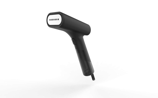 SteamOne DTC75B Fier de calcat cu abur vertical, portabil, talpa din otel inoxidabil, 1600 W, rezervor 75 ml, gata in 35 de secunde, jet de abur 25 g/min. Culoare: Negru