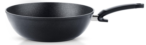 Tigaie wok Fissler adamant/aluminiu (O 30 cm, 5,2 litri) acoperita, tigaie asiatica mare, margine inalta, antiaderenta - inductie