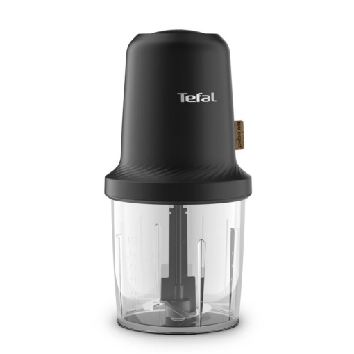 Tocator Tefal MQ80E8 Eco Respect | Tocatoare in eco-design | Ceapa | Usturoi | Ierburi | Sosuri | 0,5 L | 2 lame | 500W | Negru