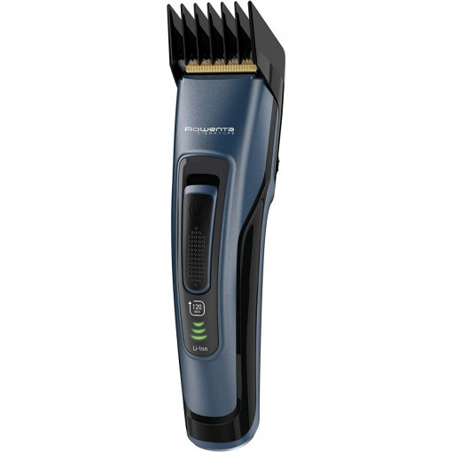 Aparat de tuns barba Rowenta Signature TN4500F0, 0.5-30 mm, 2 piepteni, Indicator LED, Baterie Lithium-Ion, Albastru