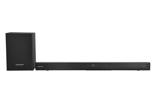 Bara de sunet GRUNDIG 2.1 Dolby Digital DSB 995, design subtire, 2.1 Dolby Digital, putere de iesire de 220 wati, conexiune wireless, Bluetooth 5.3, HDMI (CEC ARC), USB, intrare optica si auxiliara, negru