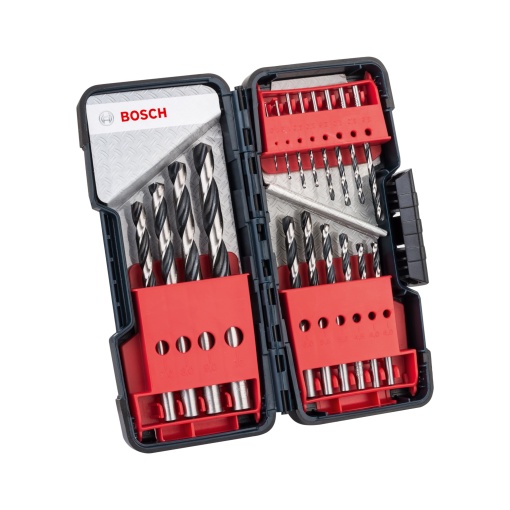 Bosch 18 buc. Burghiu elicoidal HSS Set PointTeQ (pentru metal, in ToughBox, O 1-10 mm, burghiu pentru accesorii profesionale)