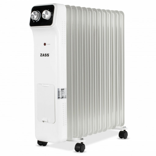 Calorifer electric cu ulei Zass ZR 13 N, 3 trepte, 2600 W, 620 x 140 x 650 mm, 13 elementi, termostat reglabil