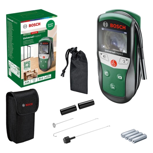 Camera de inspectie Bosch UniversalInspect (camera endoscopica O8mm pentru achizitia de imagini color si de inalta calitate cu cablu flexibil de 0,95 m si memorie integrata, intr-o cutie)