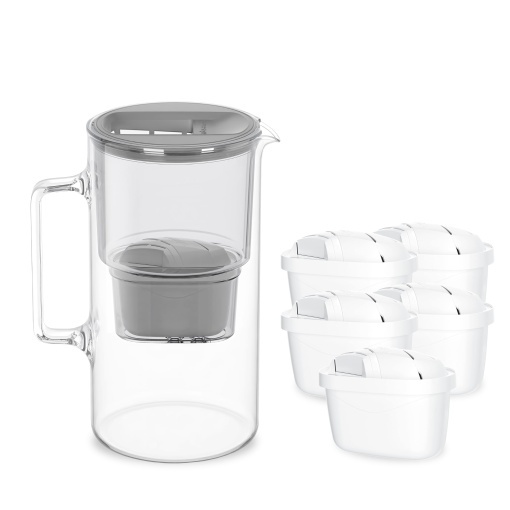 Carafa filtrare apa Wessper Wasserfilter, 3 litri, 2 filtre, gri - Img 1