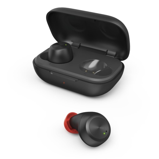 Casti Bluetooth Hama "Spirit Chop" (casti intraauriculare cu microfon, casti True Wireless cu statie de incarcare, IPX 4, Runtime 16h, casti wireless cu control vocal, Siri, Google) negru