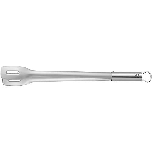 Cleste gratar WMF lungime 44 cm, otel inoxidabil Cromargan, mecanism de blocare, economie de spatiu, tacamuri pentru gratar pentru friptura, peste, legume