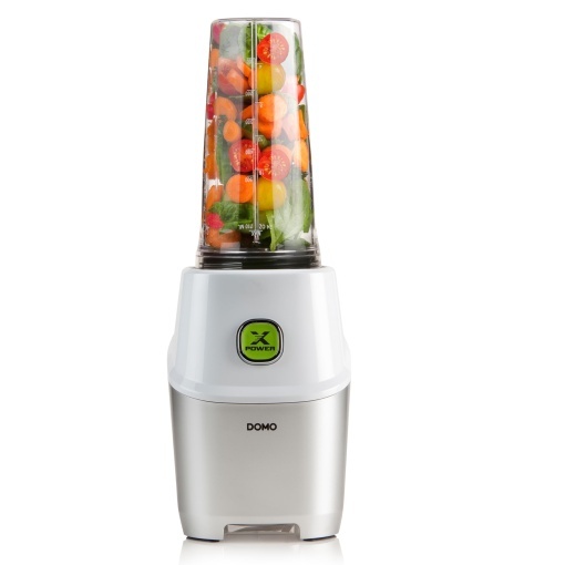 DOMO DO700BL Blender Smoothie Maker - Include brosura de retete si 3 sticle cu capac de baut - Ideal pentru amestecarea inghetatei nucilor semintelor
