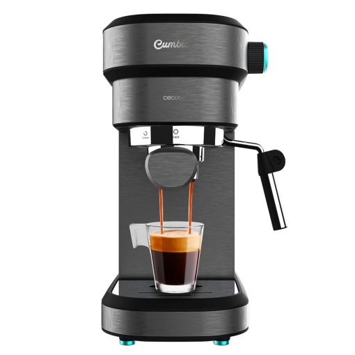 Espressor Cecotec Cafelizzia 890 Dark. Espressos si cappuccino, 1350 W, sistem termobloc, presiune de 20 bari, mod automat pentru 1-2 cafele, teava de abur pivotanta, capacitate de 1,2 litri