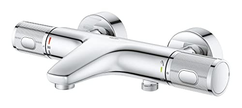 GROHE Precision Feel - Mixer termostatic pentru baie (economie de apa, limitare a temperaturii, montare pe perete, conectori S), crom, 34788000