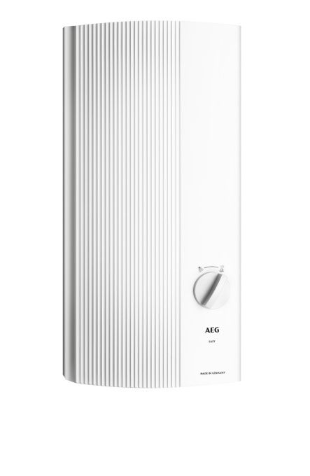 Incalzitor electronic de apa instantaneu AEG DDLE EASY 24 kW, selectare usoara a temperaturii prin 2 temperaturi fixe 42degC si 55degC. Conexiune fixa 400V, testat VDE, 228842