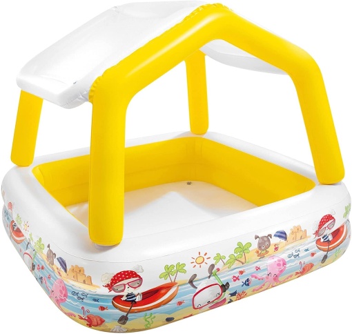 Intex 57470 Piscina cu acvariu cu umbrele de soare colorata 157x157x122 cm