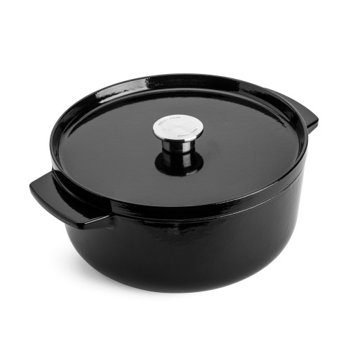 KitchenAid Kasserolle Gusseisen 26cm 52L Onyx Black Inductie Rezistenta la 260degC