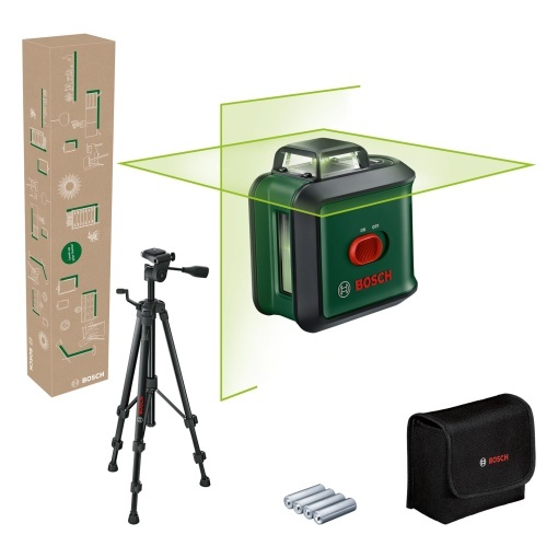 Laser de nivelare Bosch UniversalLevel 360 cu stativ premium si tehnologie laser verde