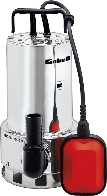 Pompa de apa murdara Einhell GC-DP 1020 N (1000W, corp strain O20mm, debit 18.000L/h, intrerupator plutitor, maner de transport, inclusiv conexiuni universale)