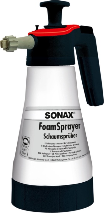 Pulverizator de spuma SONAX 1 litru (1 bucata) pentru un model uniform de spuma si un rezultat de curatare si mai amanuntit | Nr. art. 04965410