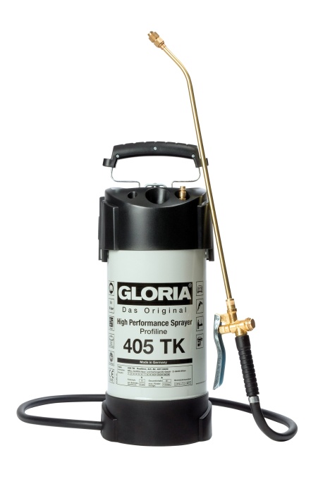 Pulverizator pentru sarcini grele GLORIA 405 TK Profiline | Capacitate 5 L | Pulverizator profesional sub presiune din otel | Cu manometru indicator si conexiune compresor | 6 baruri | Rezistent la ulei