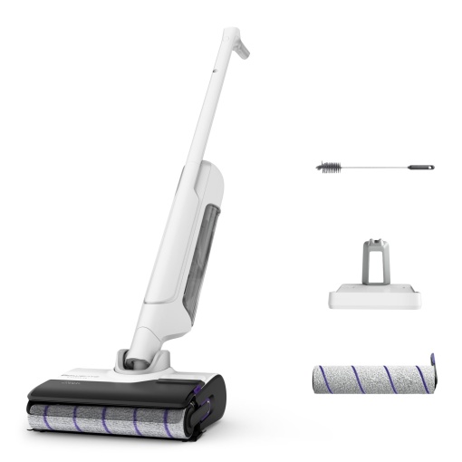 Rowenta X-Clean 10, aspirator umed/uscat fara fir, aspirator cu autocuratare si uscare, aspirator umed ultrausor: doar 0,8 kg in mana, aspirator de spalat cu o durata de functionare de 60 de minute, alb, GZ7540WO