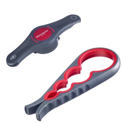 Set deschizatoare Westmark Moby Dick Propeller 2 piese plastic si otel culori antracit si rosu