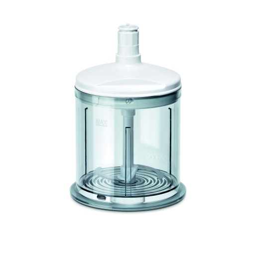 Tocator universal Bosch Electrocasnice MFZ4050, zdrobire rapida a alimentelor, lama din otel inoxidabil cu macinare fina, volum util de umplere de 0,75 l, suport sigur, alb, 14 cm l x 14 cm l x 20 cm h