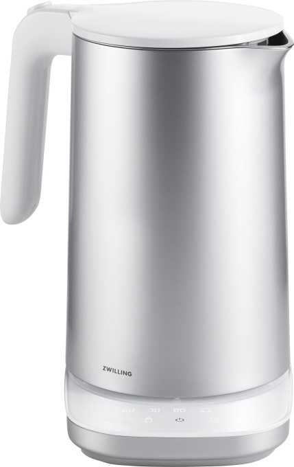 ZWILLING ENFINIGY Kettle Pro cu setare a temperaturii filtru de calcar din otel inoxidabil si functie de mentinere la cald fara fir 1850 wati 15 litri