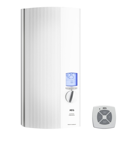 AEG INCALZITOR DE APA INSTANTANEU COMPLET ELECTRONIC DDLE OKO TD 18/21/24 kW comutabil, afisaj LC, functie ECO, dus cu efect de ploaie, conexiune fixa 400V, testat VDE, 222398
