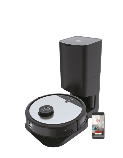 Aspirator robot Hoover HG5 cu statie de aspiratie si control al aplicatiei cu harta si program - Aspirator robot cu Laser Navi, senzor de obstacole si golire automata - Aspirator robot cu statie de incarcare [HG550DP]