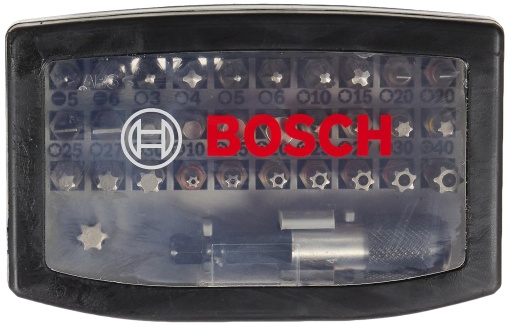 Bosch 32buc. Set de capete de surubelnita foarte dure (Phillips, Pozidriv, Hex, T, TH, S bit, accesorii burghiu/surubelnita si surubelnita)