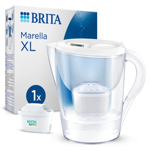 Brita Marella XL+1 Maxtra Pro PP Filterkanne, Weiss, Polipropilen, 3,5 l, 150 l