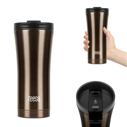 Cana termica de calatorie TEESA (500 ml), maro