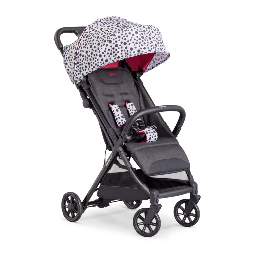 Carucior Inglesina Quid2 Polka Dots Alb, usor, pana la 22 kg, compact si usor, ideal pentru avioane