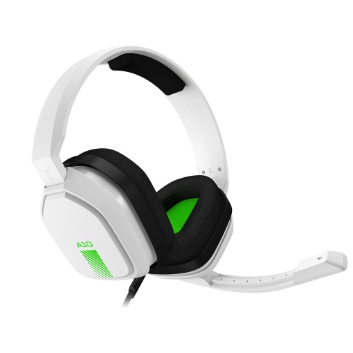 Casti pentru jocuri cu fir ASTRO Gaming A10, usoare si robuste, ASTRO Audio, Dolby ATMOS, conector de 3,5 mm, Xbox Series X|S, Xbox One, PS5, PS4, Nintendo Switch, PC, Mac, Smartphone - Alb/Verde