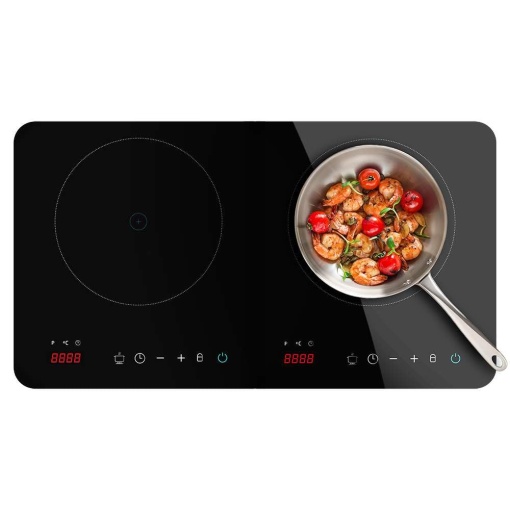 Cecotec Plita portabila cu inductie cu 2 plite Full Magma Double, 3500 W, 8-10 niveluri, digitala, control tactil, protectie la supraincalzire, oprire automata, termostat, de la 60 la 240 oC