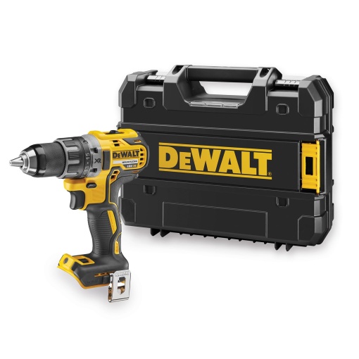 Dewalt 18 volti cu 2 trepte de gaurit/insurubat cu acumulator DCD791NT (cutie de viteze puternica cu 2 trepte, motor fara perii, mandrina fara cheie de 13 mm, lumina LED, livrata fara baterii si incarcator)