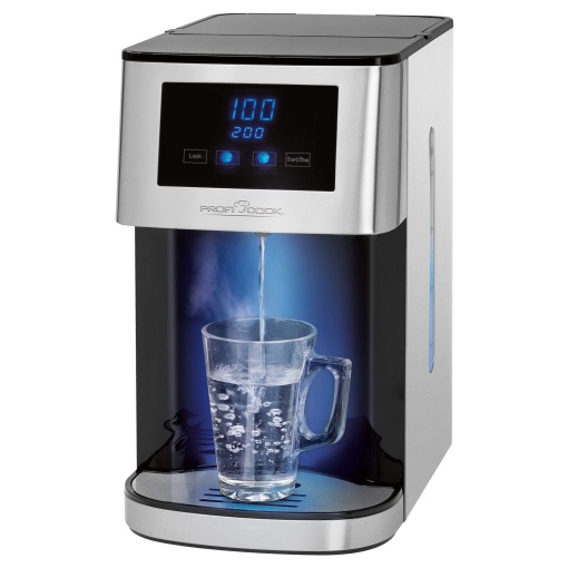 Dozator de apa calda ProfiCookr Apa calda in 3 secunde Ceainic Apa clocotita prin simpla apasare a unui buton Carcasa din otel inoxidabil Afisaj LED c