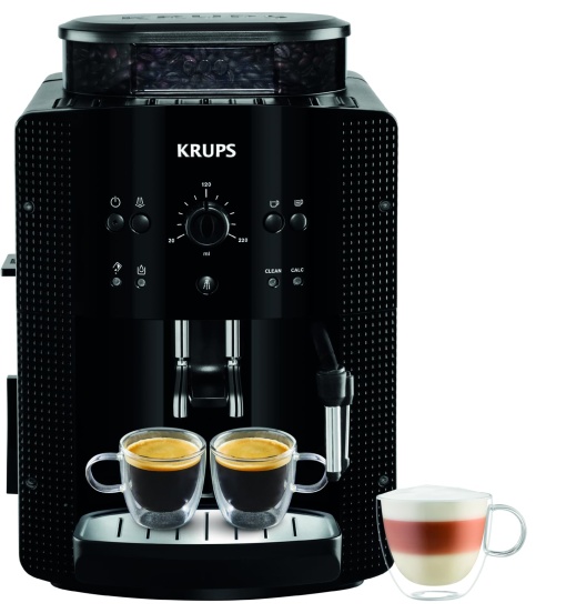 Espressor automat Krups YY8125FD rasnita de cafea pentru boabe cu presiune manuala (15 bari, bagheta de abur) negru