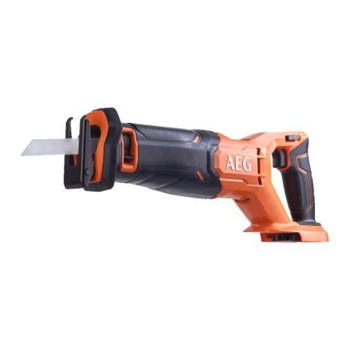 Ferastrau sabie cu acumulator AEG 18 V PRO18V BUS18C2-0 (lungime cursa 28,5 mm, cursa max. fara sarcina 0-3.000 min-1, schimbare fara scule a panzei de ferastrau, inclusiv 1 x panza de ferastrau, fara baterie si incarcator in cutie), negru/portocaliu