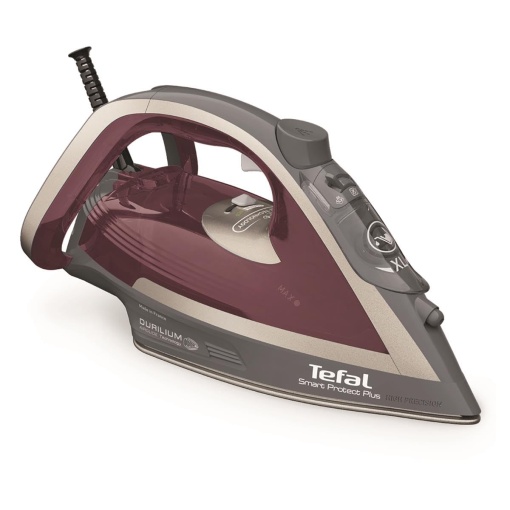 Fier de calcat cu abur Tefal FV6870 Smart Protect Plus, 2800, rosu/gri