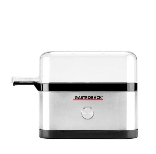 GASTROBACK Mini Egg Cooker 3 oua incl Egg Sticker Egg Cooker - Cazan de oua Aragaz de oua - Suport pentru oua pentru gatit - Oua perfect fierte pentru