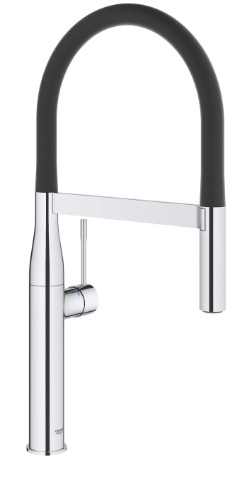 GROHE Essence - Baterie chiuveta cu o singura parghie (cu dus profesional extensibil, suprafata durabila, interval de rotire 360deg), crom, 30294000