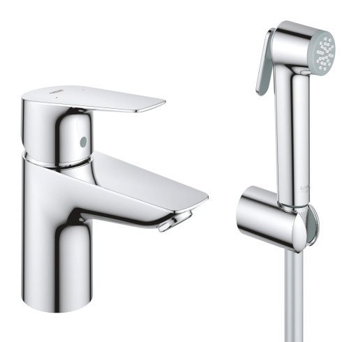 GROHE Start Edge - Robinet de lavoar cu o singura parghie (suprafata durabila cu economie de apa, 1/2"), crom, 23773001