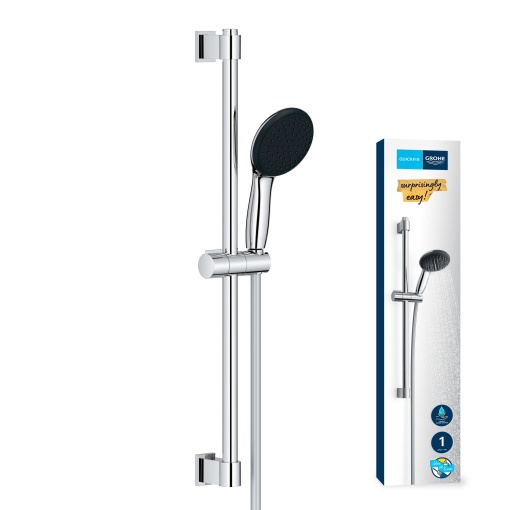 GROHE Vitalio 110 set de dus cu economie de apa 8l pe min set de sine de dus cu cap de dus tip jet 1 furtun de 175m tija de dus 60cm pentru lipire sau