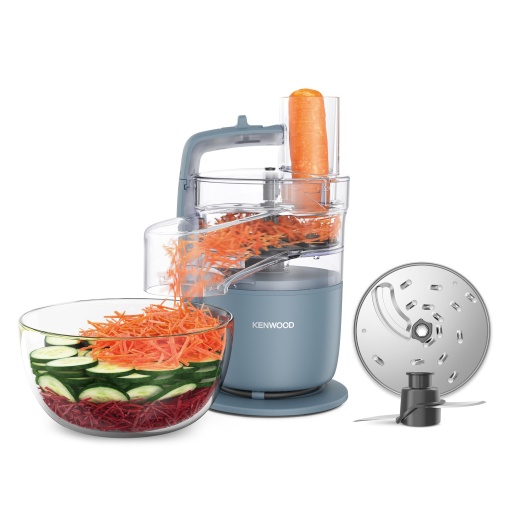 Kenwood MultiPro Go FDP22130GY robot de bucatarie compact de numai 30 cm inaltime pentru feliere razuire piure si framantare aluat servire expres reci
