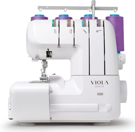 Masina de cusut Overlock Viola Look T8, transport diferential, LED, cusaturi perfecte cu 2/3 sau 4 fire pentru cusut, masina Overlock Lungime de cusatura reglabila