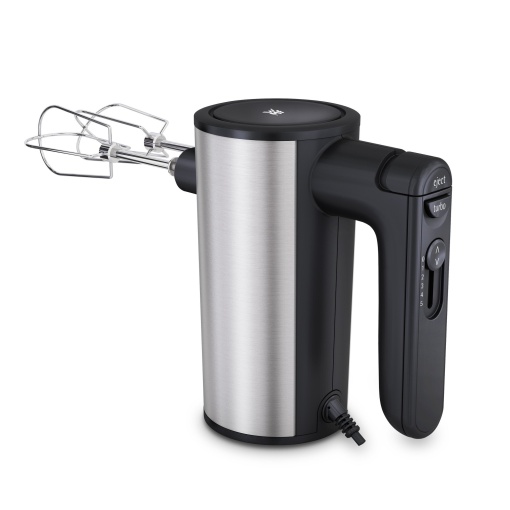 Mixer de mana WMF Kult X Edition, mixer de mana, tel cu 5 setari de viteza, functie turbo, mixer de mana 400 W, Cromargan mat, negru