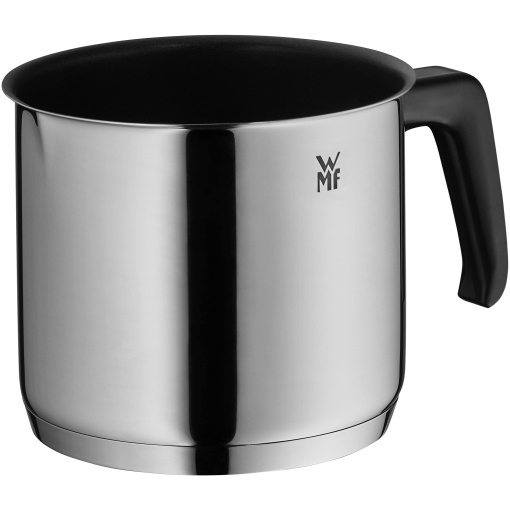 Oala de lapte WMF Inductie 14 cm fara capac, oala mica 1.7l, cratita cu lapte, acoperita cu otel inoxidabil Cromargan, maner din plastic, poate fi spalata in masina de spalat vase,
