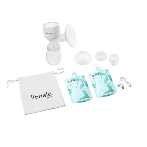 Pompa de san fara fir LIONELO Fidi One 180 ml, Pompa de san portabila in 3 faze, Masaj cu economie de energie in 9 etape, Palnie din silicon 26 mm Timp de functionare 120 min.