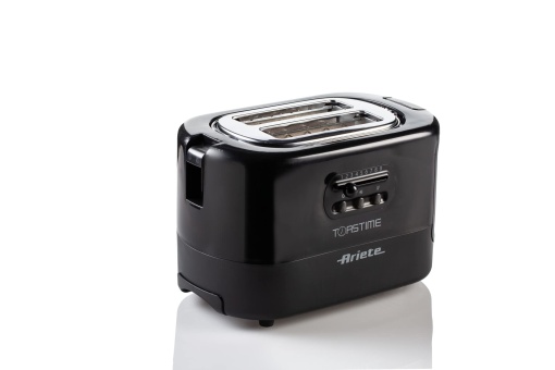 Prajitor de paine Ariete 159 Toastime 2 felii cu cleste cu functie de dezghetare si reincalzire, 700 W, otel inoxidabil,