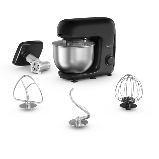 Robot de bucatarie Moulinex Bake Essential, 800 W, bol 4,8 L, set de copt, masina de tocat carne QA161810